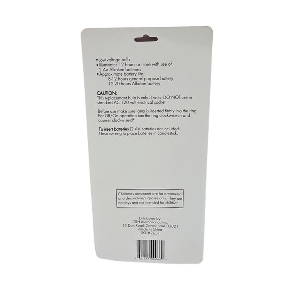 NOS Vintage Trim A Tree Battery Operated Candle Lamps Brass Finish 2 Pack - Picture 3 of 3